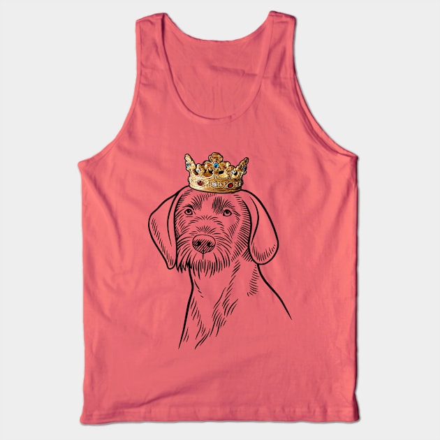 Wirehaired Pointing Griffon Dog King Queen Wearing Crown Tank Top by millersye